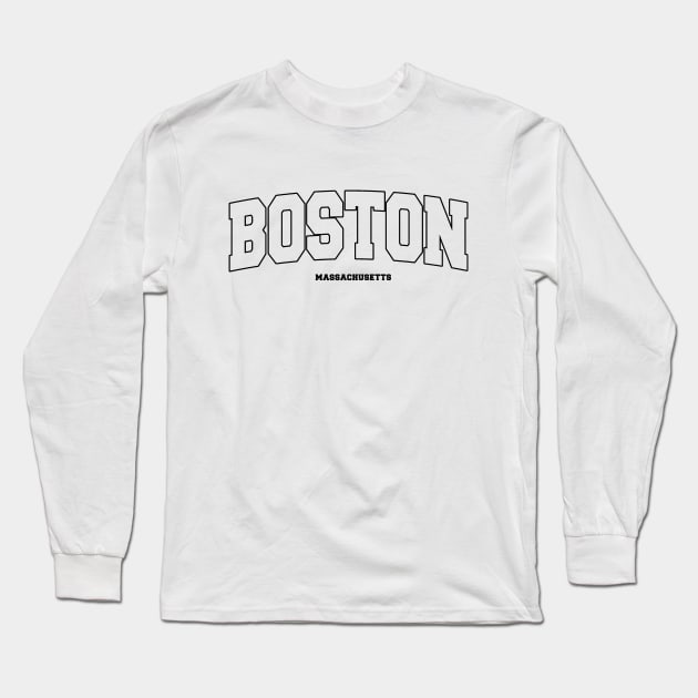 BOSTON Massachusetts V.1 Long Sleeve T-Shirt by Aspita